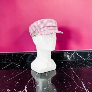 JS Jessica Simpson Houndstooth Cabby Womens Cadet Hat in Pink